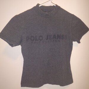 Polo Jeans Co Ralph Lauren - Cropped Tee - Dark Gray - Size S